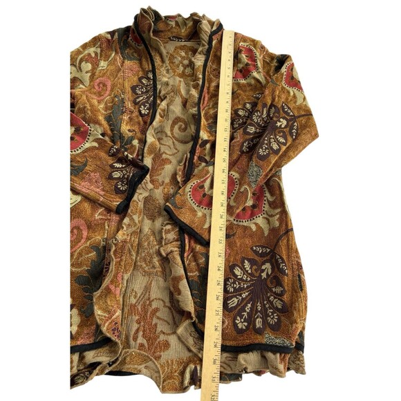 Trimdin S? Brocade Jacket Blazer Wearable Art Floral Reversible Provence Garden - Picture 9 of 14